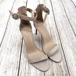 Banana Republic Women's Size 10‎ M Tan Suede Ankle Strap Stiletto Heels